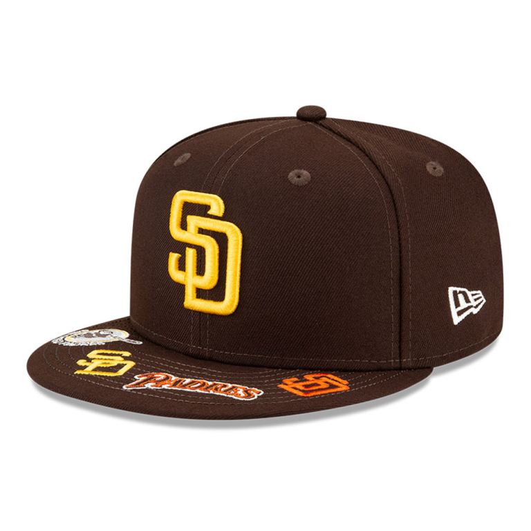 Gorras New Era Mlb Marrom - San Diego Padres MLB Visor Hit 59FIFTY 74359BTUV